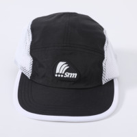 Casquette de camping à 5 panneaux en maille non structurée avec logo personnalisé en nylon de haute qualité pour la course à pied