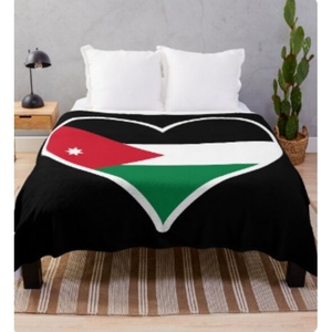 <span class=keywords><strong>Nouvelle</strong></span> couverture en flanelle ultra-douce avec drapeau de la Jordanie, couverture légère pour lit, toutes saisons, pour adultes - Product Image 1