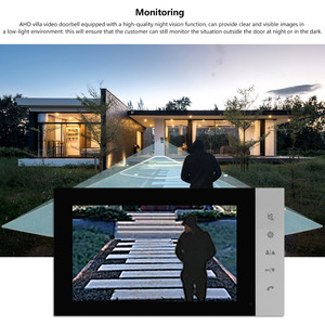 Système de <span class=keywords><strong>visiophone</strong></span> filaire 7 pouces Moniteur d'intérieur avec caméra extérieure étanche à la pluie Ir-Cut Visual Home Videophone - Product Image 4