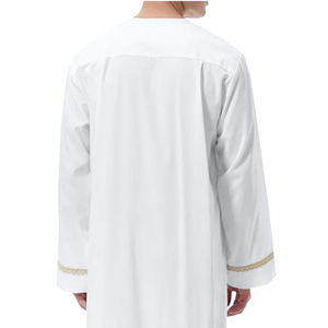 Thobes arabes décontractés pour hommes de haute qualité, en polyester respirant, anti-plis, séchage rapide, nouveaux styles - Product Image 5