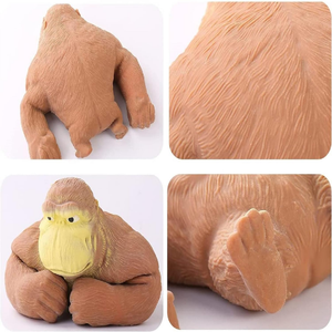 Juguete Antiestrés JITENG, Juguete de Mono Blandito y Elástico Relleno de Goma y Arena, Gorila de Goma Elástico y Estirable para Adultos - Product Image 6