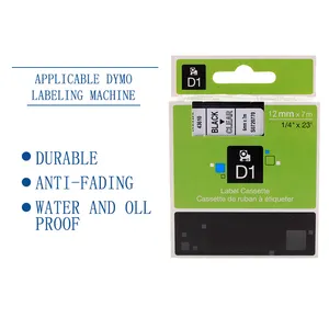 Uyumlu standart yapışkanlı etiket bant kartuşu DYMO 45010 45011 45013 45014 serisi yazıcı 12MM çok renkli etiket kaseti