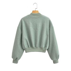 Kardigan Wanita mode atasan crop baru, kardigan berkancing musim gugur - Product Image 2