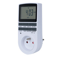 Mini Temporizador Digital LED Mecánico con Pantalla LCD para Enchufe de Pared, Compatible con EU, AU, US, UK, FR, BR