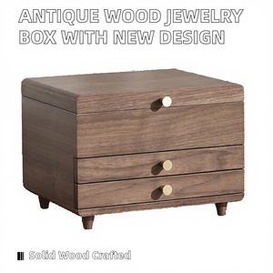YDF New Design Manufacturer Antique Wood Design Decorative Cosmetic Box 3-6L - Product Image 2