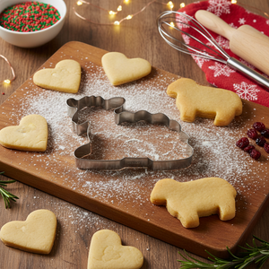 Grand emporte-pièce d'agneau en métal personnalisable Outil de cuisson en forme de cœur pour Noël pour les biscuits et les gâteaux - Product Image 3