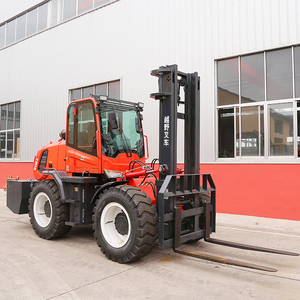 رافعة شوكية رباعية الدفع مخصصة من الشركة المصنعة، رافعة شوكية ديزل 2-10 طن للطرق الوعرة لمناولة المواد - Product Image 4