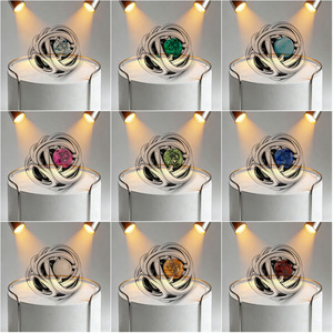 Colgantes/Dijes <span class=keywords><strong>de</strong></span> <span class=keywords><strong>Plata</strong></span> 925 - 26 Cuentas (26) - Cuentas Huecas Multiusos para Manualidades con Cuentas DIY Características del logotipo con forma <span class=keywords><strong>de</strong></span> corazón <span class=keywords><strong>de</strong></span> circonita. - Product Image 5