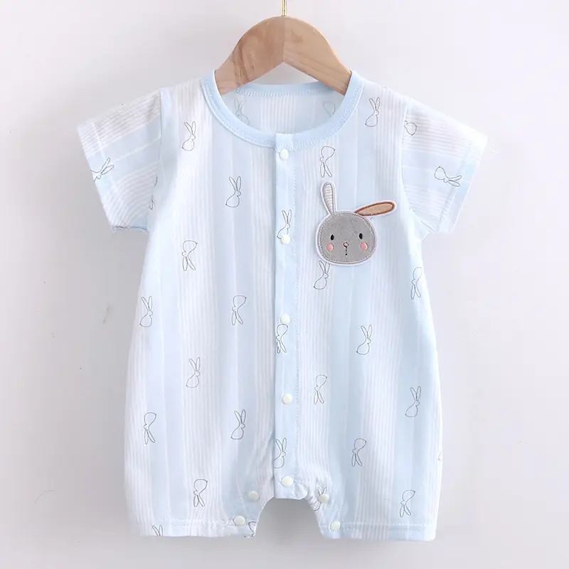 Meng Ying Cai 2023 Летний комбинезон с короткими рукавами 0-3 для новорожденных одежда тонкий костюм для скалолазания