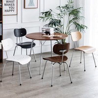 Chaise de salle à manger minimaliste nordique en bois massif pour la maison, les salons de thé, les cafés – Chaise de salle à manger multifonctionnelle et décontractée