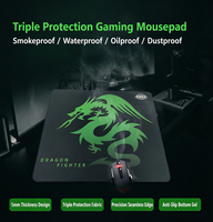 Tapis de souris résistant à la chaleur, anti-brûlure, imperméable, anti-huile, anti-poussière, avec logo personnalisé, durable, en verre trempé, pour le jeu et le bureau