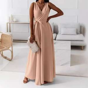 Gaun Maxi gaya antik wanita, gaun pesta seksi kasual UNTUK musim semi, musim panas, pinggang elastis, gaun malam pernikahan - Product Image 1