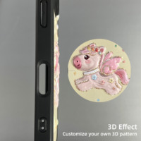 Coque de téléphone 3D personnalisée en relief, motif en relief, coque hybride PC TPU noire et argentée, vente en gros pour iPhone 17 Pro Max S26