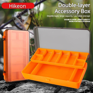 Caja <span class=keywords><strong>de</strong></span> <span class=keywords><strong>Pesca</strong></span> <span class=keywords><strong>de</strong></span> Plástico <span class=keywords><strong>de</strong></span> Doble Capa, Impermeable, para Almacenamiento <span class=keywords><strong>de</strong></span> Anzuelos y Señuelos, Organizador Multifuncional Portátil para Lago y Río - Product Image 2
