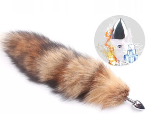 Erotic <strong>Anal</strong> Sex Toys for Women Real Fur Butt <strong>Plug</strong> Metal <strong>Dog</strong> <strong>Tail</strong> <strong>Anal</strong> <strong>Plug</strong> Fox <strong>Tail</strong> - Product Image 4