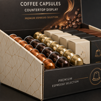 Cajas de Exhibición PDQ Personalizadas para Mostrador, para Empaquetado Minorista de Cápsulas de Café