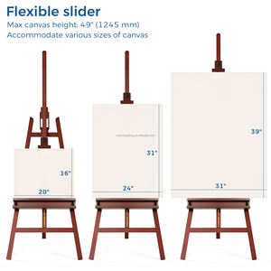 <span class=keywords><strong>Chevalet</strong></span> de <span class=keywords><strong>peintre</strong></span> en noyer réglable en <span class=keywords><strong>bois</strong></span> de hêtre massif, <span class=keywords><strong>chevalet</strong></span> d'atelier pour adultes avec porte-pinceaux, supporte des toiles jusqu'à 48 pouces - Product Image 5