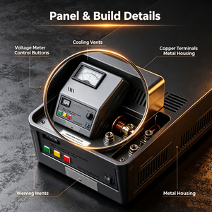 Estabilizador de CA Monofásico de Pared DELIXI de 10000W, Regulador de Potencia Electrónico de Cobre de 10KVA con Control por Relé, 220V para Uso Doméstico - Product Image 2