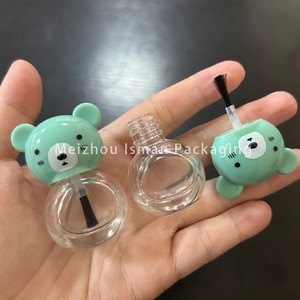Isman trong suốt sáng bóng dễ thương Apple Cat gấu vương miện nắp màu hồng tím bạc thủy tinh sơn móng tay bàn chải rỗng chai mỹ phẩm container - Product Image 6