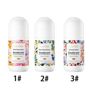 Portable 50g <strong>Beaded</strong> Ball Fragrance Antiperspirant Long-lasting Fresh Body Dew Skin Care Roll-On Liquid in Balm Form Wholesale - Product Image 1