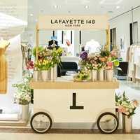 Carrito de Exhibición Comercial Multifuncional - Carrito Ligero para Regalos Florales, Activaciones en Centros Comerciales, Bodas y Eventos al Aire Libre