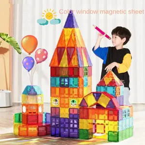 新しいデザインキッズギフトおもちゃマグネット教育玩具3D磁気ビルディングブロックタイル