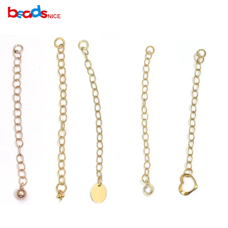 Beadsnice Gold Gefüllt Verlängerung Kette für Diy Schmuck Zubehör Handmade Stecker Kette ID39983