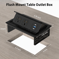 Multiprise escamotable de bureau avec charge rapide USB-C PD 20W, prises de table coulissantes pour usage hospitalier