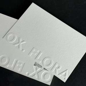 Carta personalizzata 400g-stampa a colori a singolo lato con Design in rilievo carta tipografica di alta qualità per biglietti d'invito - Product Image 4