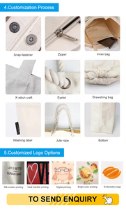 กระเป๋าโท้ทผ้าใบปอกระเจาขนาดใหญ่พิมพ์ลายตามสั่งขายส่ง เป็นมิตรกับสิ่งแวดล้อม สายสะพายไหล่สองเส้นสำหรับผู้หญิง พร้อมผ้าพันคอไหมหลากสี - Product Image 4