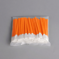 100pcs Swab Busa Cleanroom Bebas Serat dengan Gagang Panjang, Swab Spons Presisi untuk Instrumen Laboratorium