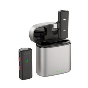 Micrófono Lavalier inalámbrico de grabación profesional para cámara de teléfono móvil computadora con auricular minotoring - Product Image 1