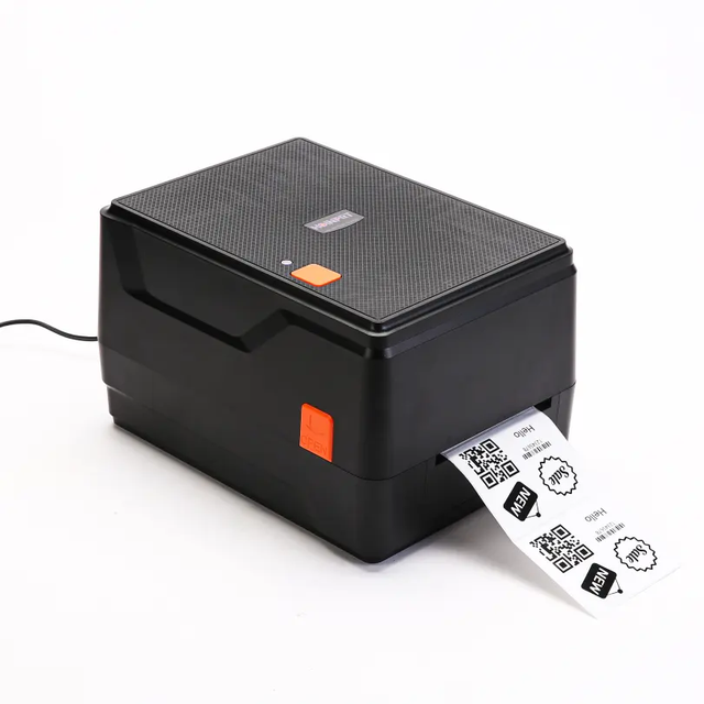 USB  Mini Thermal Transfer Machine Roll Label Printer for Clothing Labels in Stock with Ribbon