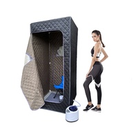 Sauna Vapeur Portable de Maison 4 Litres en Gros, Cabine de Spa et Sauna avec Fenêtre Transparente