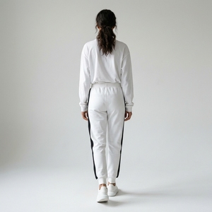 Wholesale High Quality Fleece Polyester Cotton Blend <b>Lace</b> Women's Sweatpants <b>Elastic</b> Waist Winter Casual Wear Custom Logo - Product Image 3