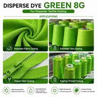 LIECHAN Colorant Dispersé Haute Température Vert Fluorescent 8G Poudre de Teinture à 200% de Concentration pour Polyester et Plastique, Fût de 25 kg, CAS
