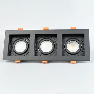 <span class=keywords><strong>Faretti</strong></span> rettangolari <span class=keywords><strong>faretti</strong></span> da incasso regolabili Mr16 Gu10 <span class=keywords><strong>faretti</strong></span> quadrati faretto a LED a doppia testa a tre teste - Product Image 1