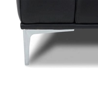 PU-Leder Modulares L-förmiges Ecksofa-Set mit Rechts- und Links-Chaiselongue Modernes Design für Park, Keller, Villa, Schule, Wohnzimmer