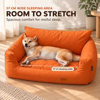 Canapé-lit pour animaux de compagnie en cuir PU moderne, facile à nettoyer, imperméable, amovible, pour chats et chiens de petite, moyenne et grande taille