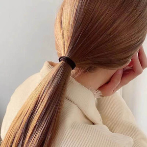 200 Pezzi Elastici per <span class=keywords><strong>Capelli</strong></span> Neri Senza Cuciture Spessi 4mm, Vendita all'Ingrosso, Resistenti Elastici in Gomma per Donne e Uomini, Fermacoda - Product Image 6