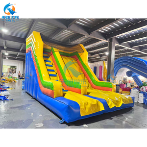 Trampolín inflable comercial <span class=keywords><strong>de</strong></span> PVC para niños, Tobogán seco y húmedo, <span class=keywords><strong>Castillo</strong></span> <span class=keywords><strong>de</strong></span> salto para patio trasero al aire libre - Product Image 1
