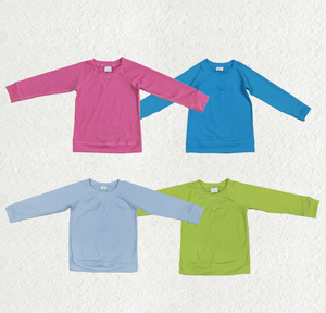 Camisetas de yoga de manga larga coloridas para niñas hermanas - Product Image 1