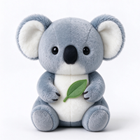 Ensemble de jouets en peluche animaux mignons, lapin, renard, panda, corgi, ours, koala en peluche personnalisés, en coton PP doux, vente en gros