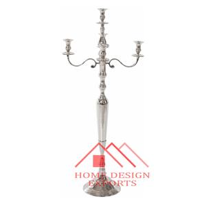 Candelabro Dorado de Pie con Portavelas de Cristal Transparente para Bodas, Eventos y Fiestas, Decoración de Piso, Candelabro Único con Relieve - Product Image 3