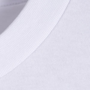 เสื้อยืดโอเวอร์ไซส์สีขาวพิมพ์ลายสำหรับผู้ชาย 200 GSM ผ้าฝ้าย 100% พิมพ์ลายยางแบบกำหนดเอง ขายส่ง - Product Image 4