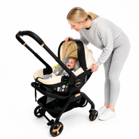 Poussette pliable pour bébé, siège auto et poussette pour nouveau-né, chariot portable léger pour les voyages, utilisation intérieure et extérieure