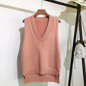 <span class=keywords><strong>Chaleco</strong></span> de Punto con Cuello en V para <span class=keywords><strong>Mujer</strong></span>, Suéter Holgado Estilo Coreano, Nuevo para Otoño e Invierno, <span class=keywords><strong>Chaleco</strong></span> sin Mangas M0020 - Product Image 5