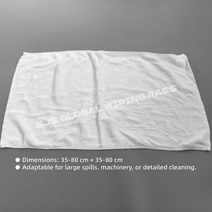 Trapos de limpieza de rizo industrial reciclado al por mayor, 100% algodón, colores mixtos, absorbentes de aceite, ecológicos, a granel para - Product Image 3