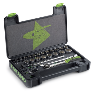 Fasano <b>Socket</b> Wrench Set 1/4 3/8 1/2 Inch Drive Metric Chrome Vanadium Steel Tool Kit for Automotive Repair - Product Image 2