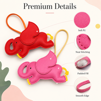 Porte-clés gonflé en cuir PU souple personnalisé avec logo, rembourré en coton, pendentif de sac à main, breloque de sac pour cadeaux promotionnels d'entreprise en gros
